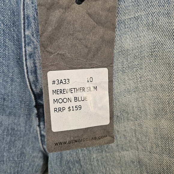 Denim Colab Jeans Womens Size 10 Merewether Slim Moon Blue NWT Saltwater Song - Picture 2 of 16